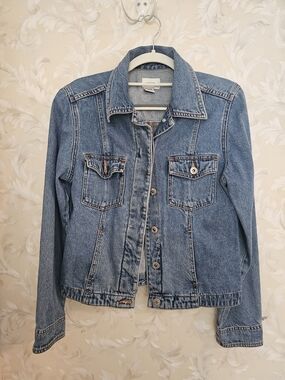 Mandee Light Blue Denim Jacket with Chest Flap Pockets